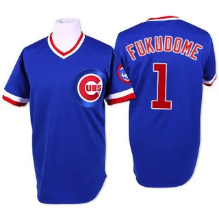 MLB Women's Nike Chicago Cubs #1 Kosuke Fukudome Royal Blue Name