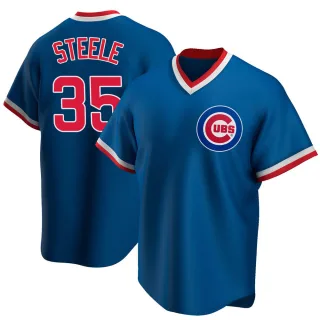 Replica Youth Justin Steele Chicago Cubs Road Cooperstown Collection Jersey - Royal